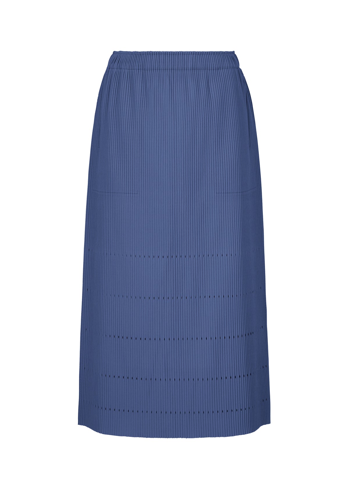 FINE KNIT PLEATS BOTTOM 1、ウィメンズ_スカート、ブルー