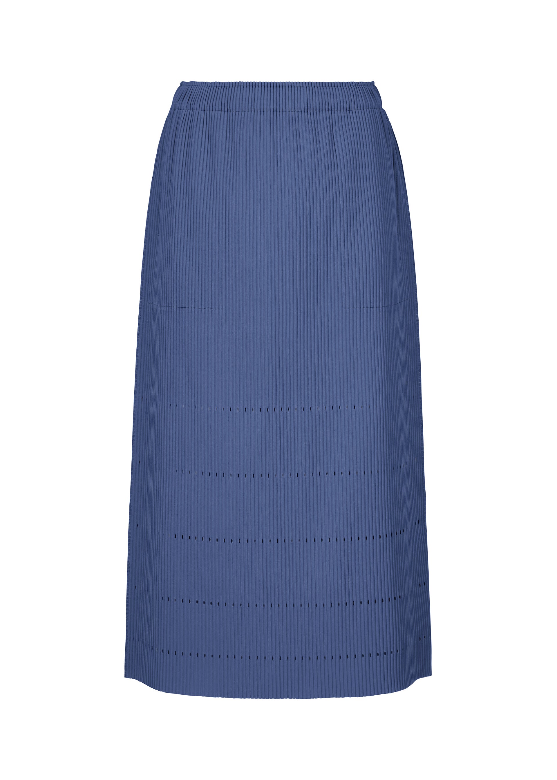 FINE KNIT PLEATS BOTTOM 1、ウィメンズ_スカート、ブルー