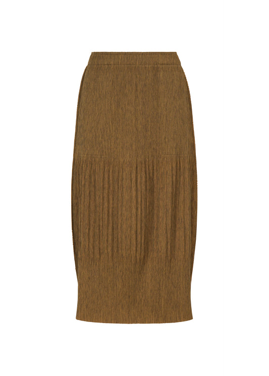 MIX FINE KNIT PLEATS BOTTOM、ウィメンズ_スカート、オレンジ