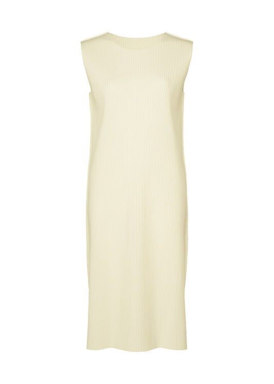 FINE KNIT PLEATS、ウィメンズ_ワンピース、ホワイト