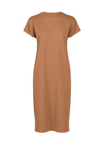 FINE KNIT PLEATS COLOR 2、ウィメンズ_ワンピース、ブラウン