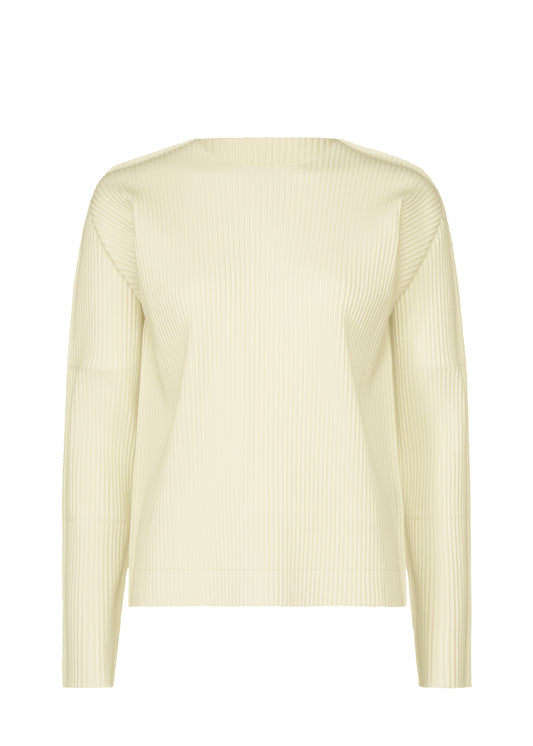 FINE KNIT PLEATS、ウィメンズ_トップス_トップ、ホワイト