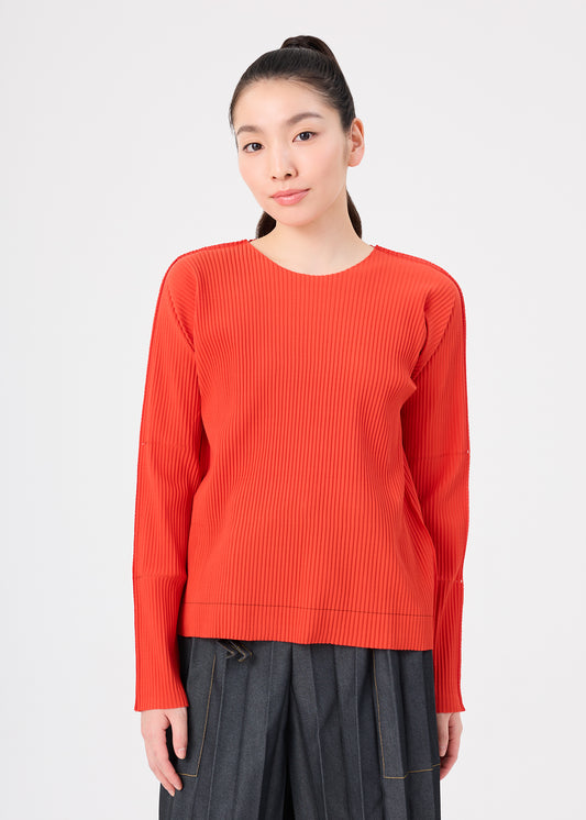 FINE KNIT PLEATS COLOR 2、ウィメンズ_トップス_トップ、着用画像1