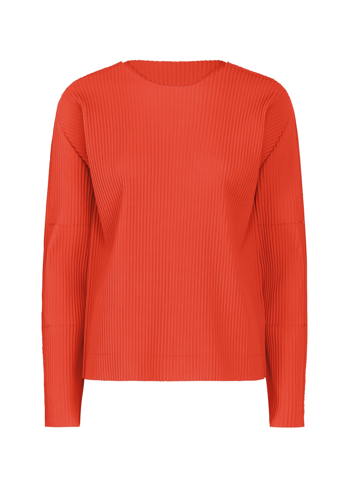 FINE KNIT PLEATS COLOR 2、ウィメンズ_トップス_トップ、レッド