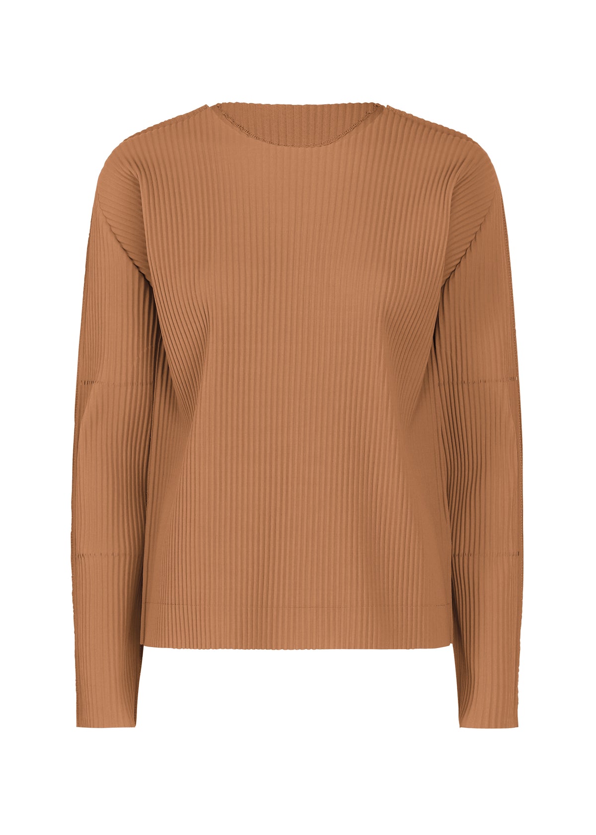 FINE KNIT PLEATS COLOR 2、ウィメンズ_トップス_トップ、ブラウン