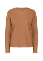 FINE KNIT PLEATS COLOR 2、ウィメンズ_トップス_トップ、ブラウン