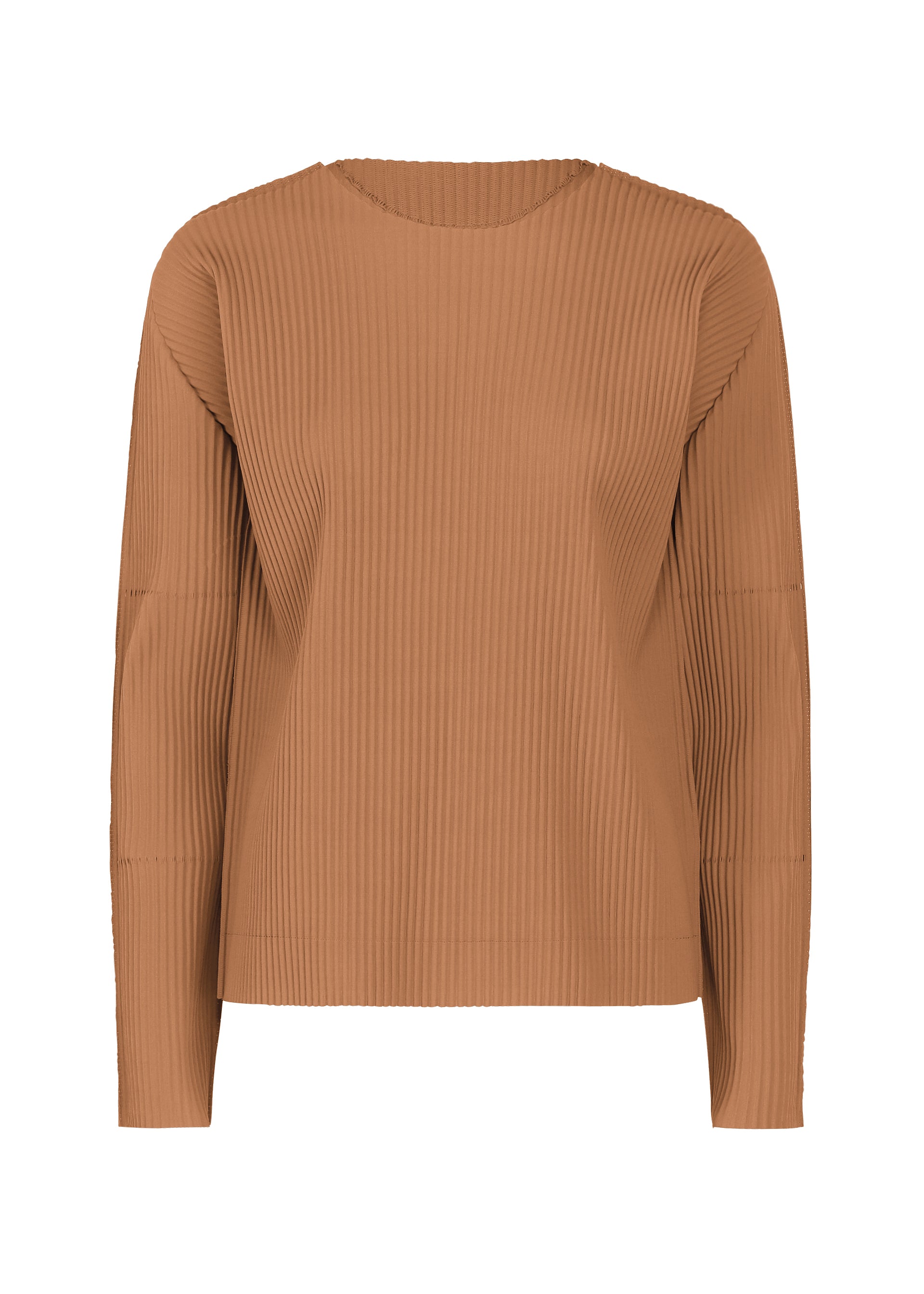 FINE KNIT PLEATS COLOR 2、ウィメンズ_トップス_トップ、ブラウン
