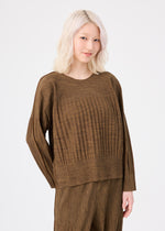 MIX FINE KNIT PLEATS、ウィメンズ_トップス_トップ、着用画像1