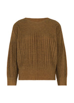 MIX FINE KNIT PLEATS、ウィメンズ_トップス_トップ、オレンジ