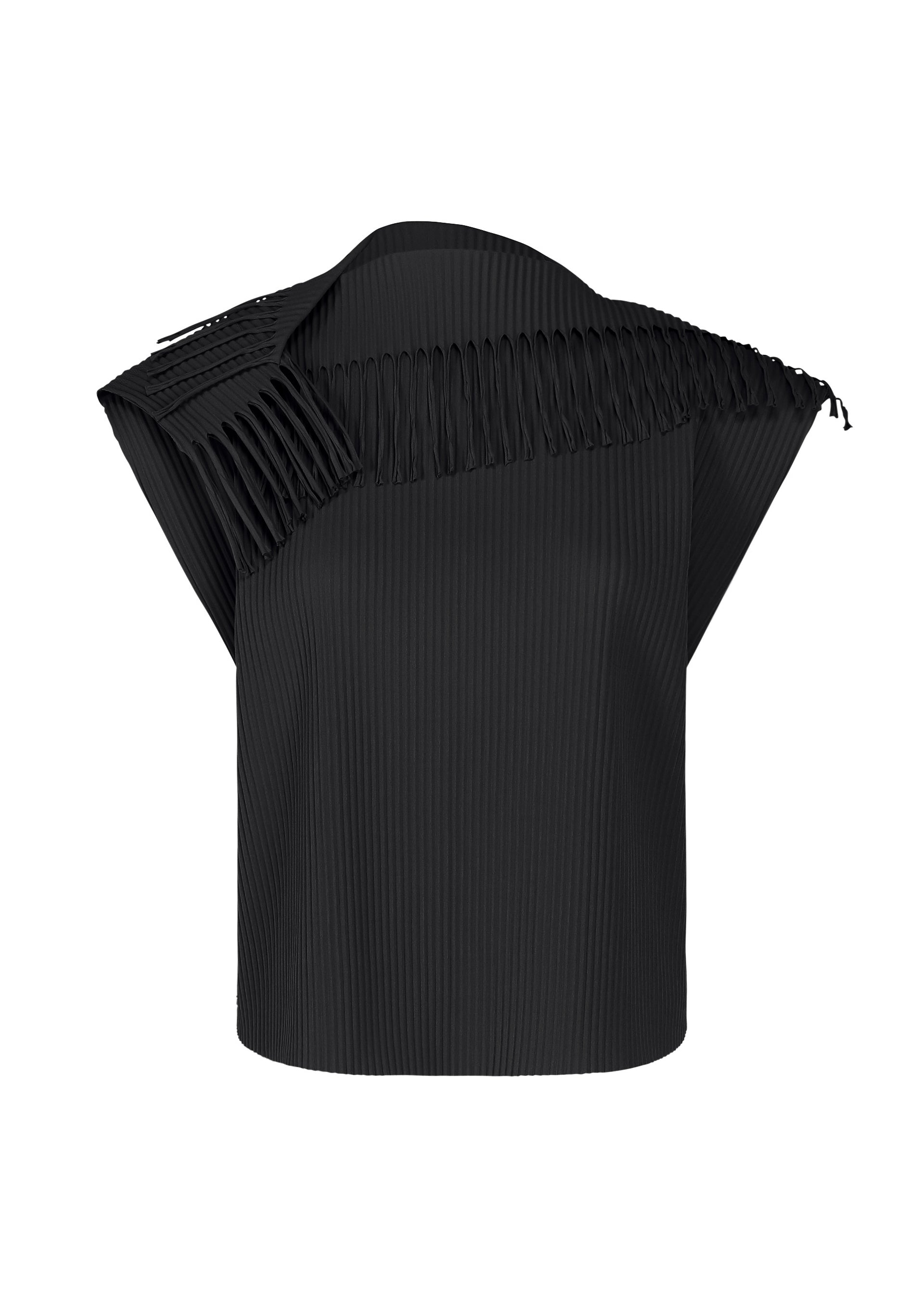 LEAF PLEATS、ウィメンズ_トップス_トップ、ブラック