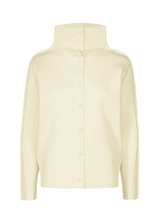 FINE KNIT PLEATS、ウィメンズ_トップス_カーディガン、ホワイト