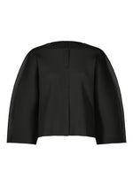 MESH PLEATS、ウィメンズ_トップス_カーディガン、ブラック