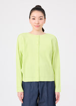 FINE KNIT PLEATS COLOR 1、ウィメンズ_トップス_カーディガン、着用画像1
