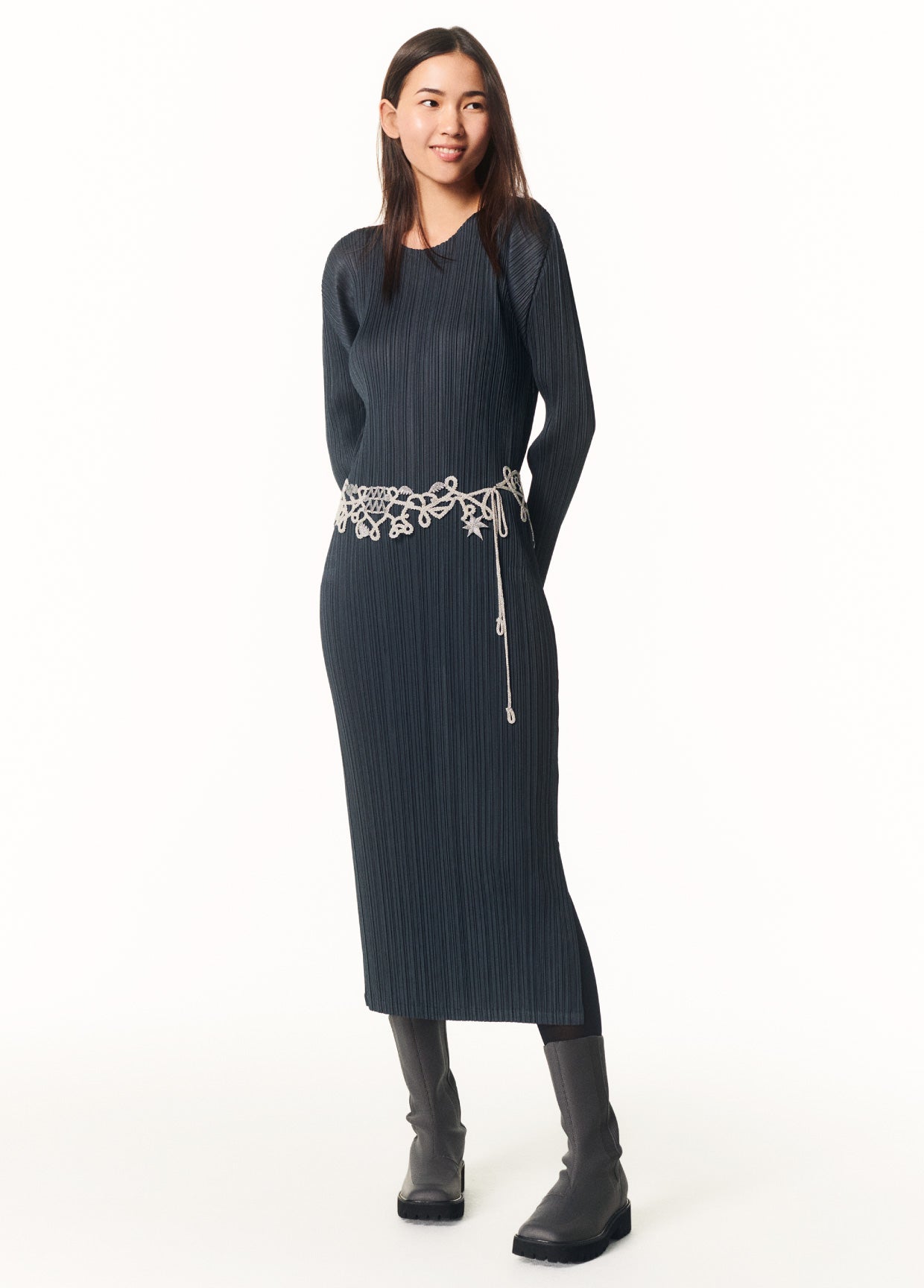 PLEATS PLEASE ISSEY MIYAKE  23SS ホルターネック ジレ ロング ベスト トップス PP31JE134 モスグリーン (207839 main image 0