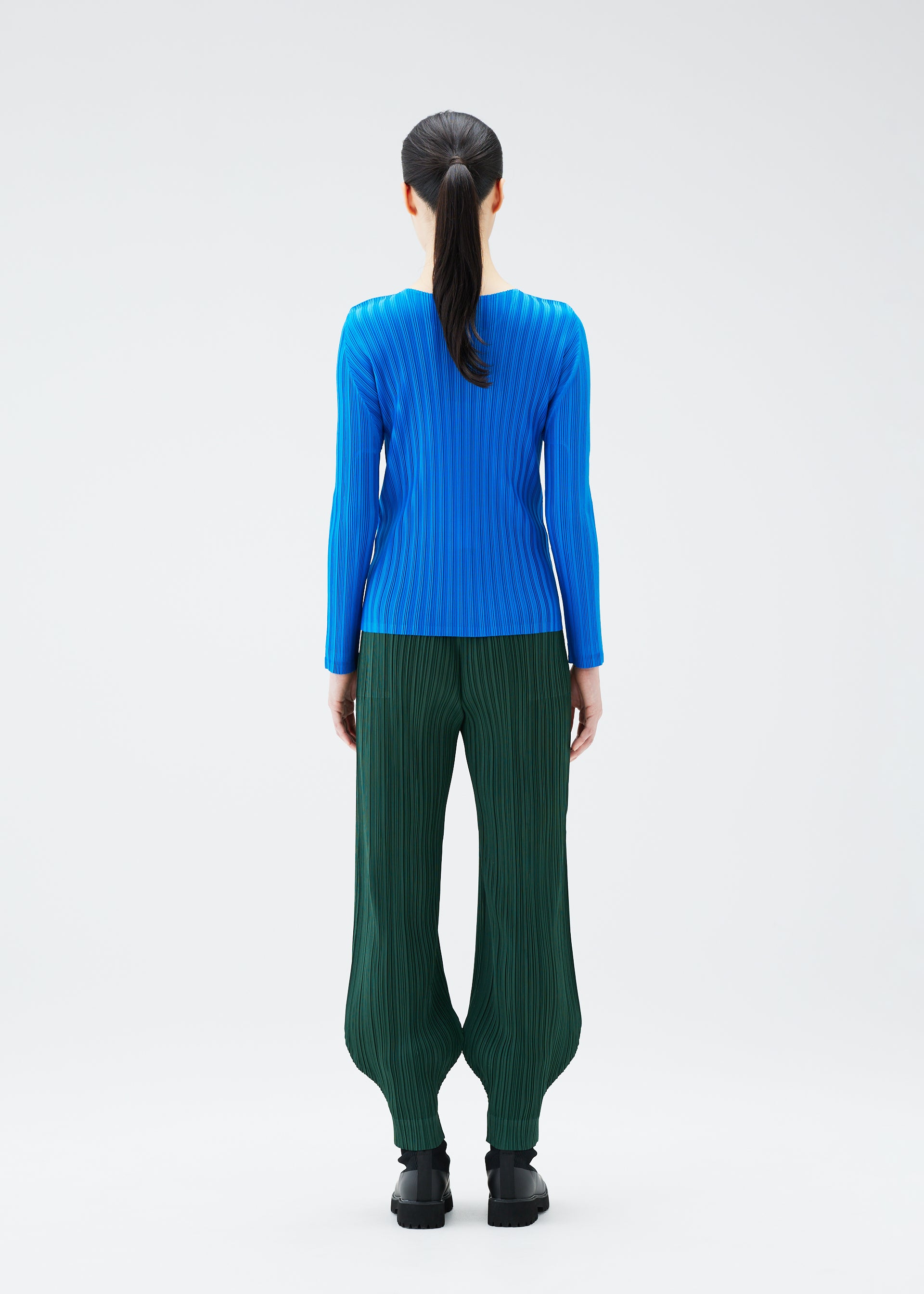 PLEATS PLEASE ISSEY MIYAKE◇プリーツタートルネック半袖カットソー/3  
