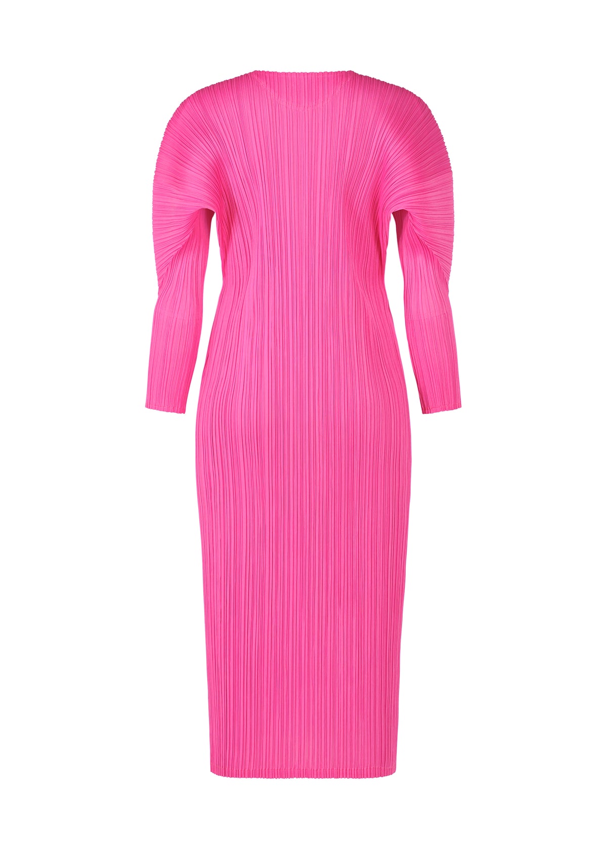 pleats please ネオンレッドワンピース