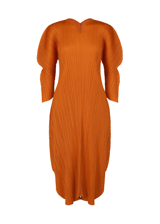 PLEATS PLEASE プリーツプリーズ オレンジロングワンピース（PLEATS 