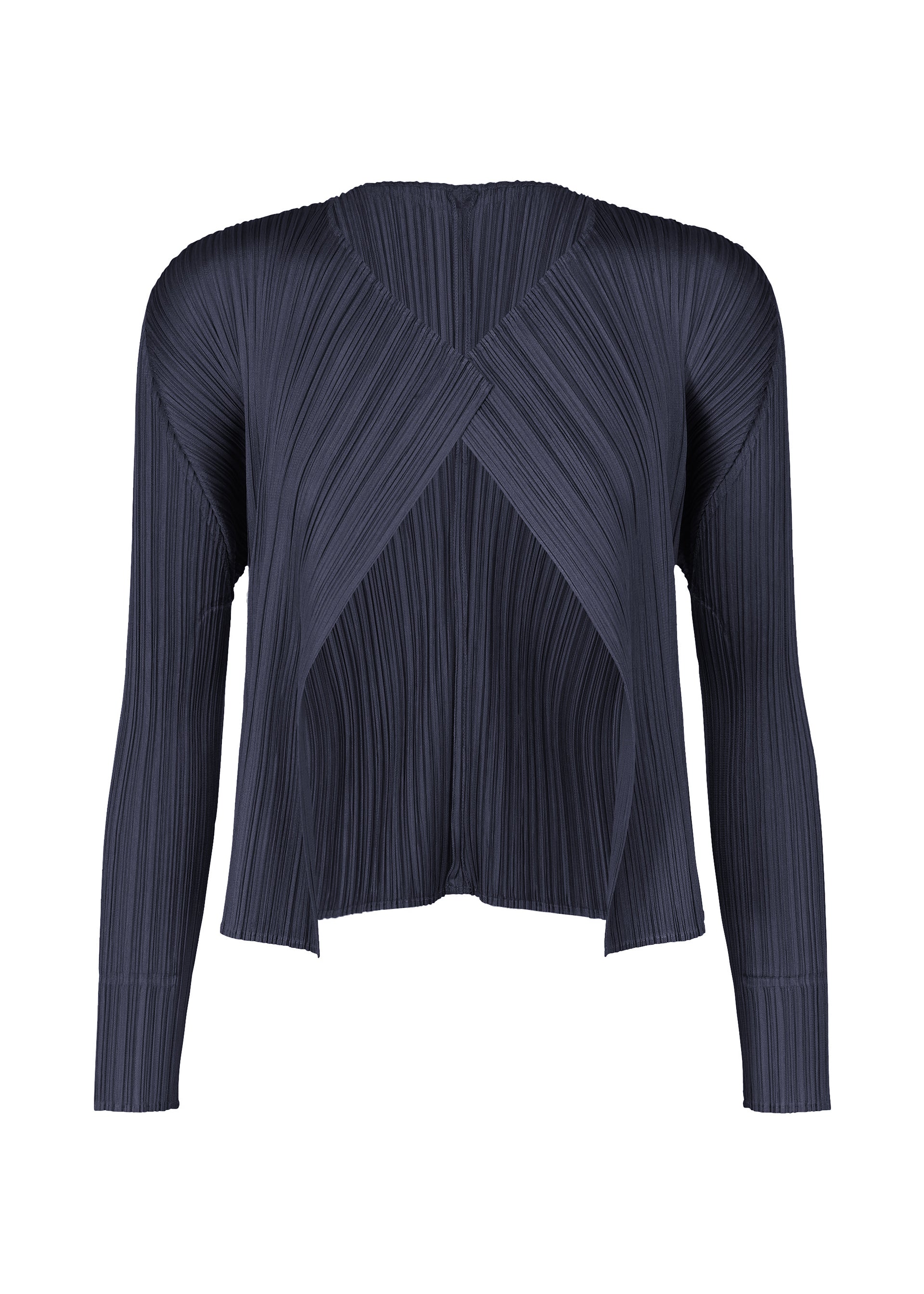 PLEATS PLEASE ISSE MIYAKE パープル半袖カーディガン PLEATS PLEASE ISSE MIYAKE パープル半袖カーディガン
