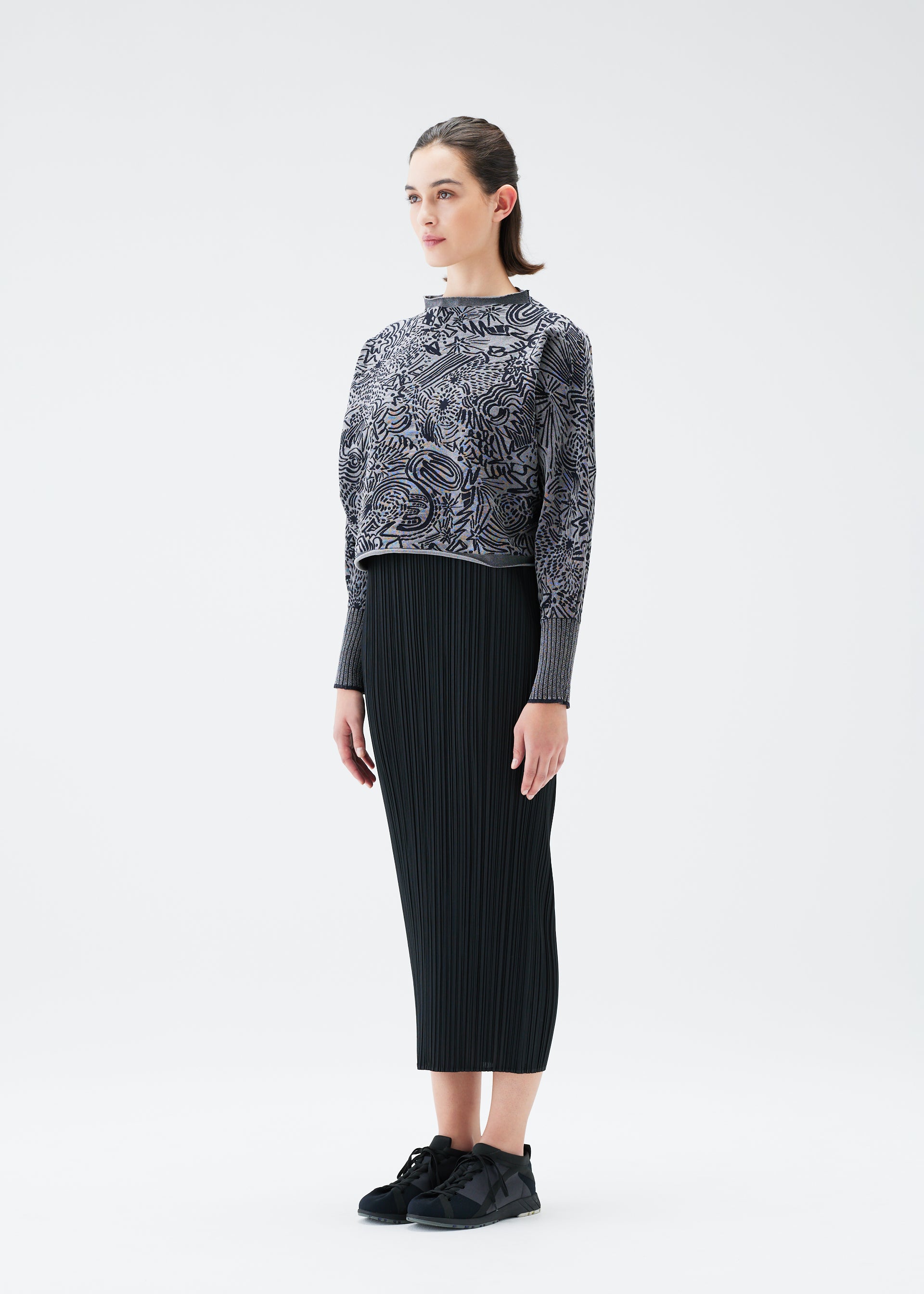 ♪♪ ISSEY MIYAKE イッセイミヤケ レディース カットソー SIZE 2 総柄 