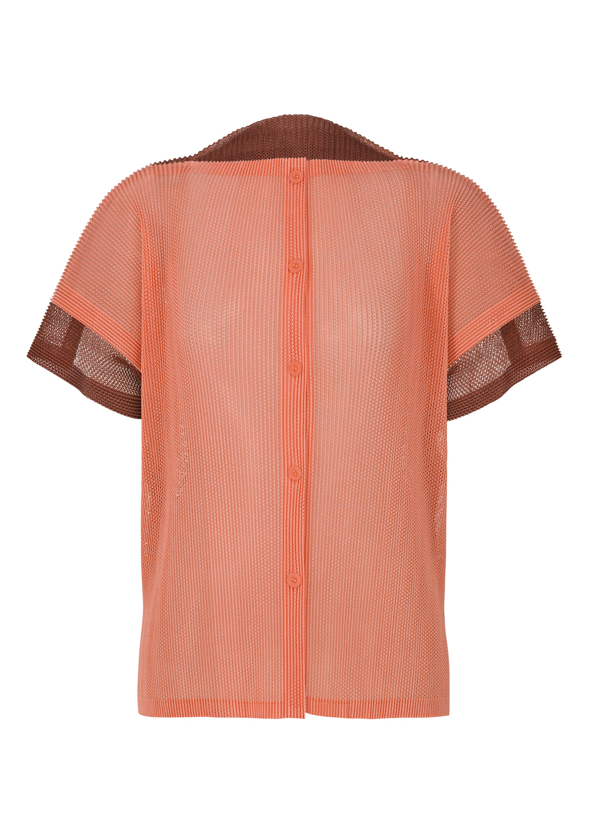 SHEER SQUARE、ウィメンズ_トップス_カーディガン、オレンジ