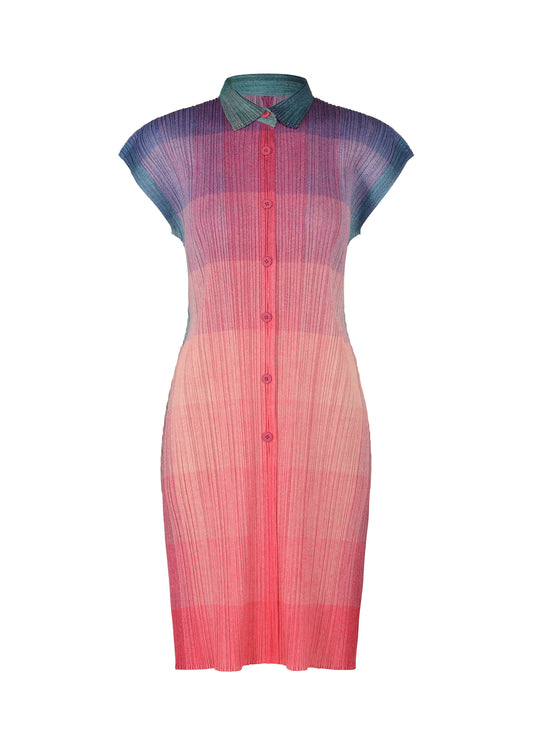 極美品☆プリーツプリーズ イッセイミヤケ PP03-JH854 ボーダー柄  