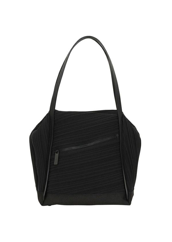 BIAS PLEATS BAG、バッグ&財布_ハンドバッグ、ブラック