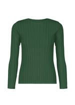 RIB PLEATS DECEMBER、ウィメンズ_トップス_トップ、グリーン