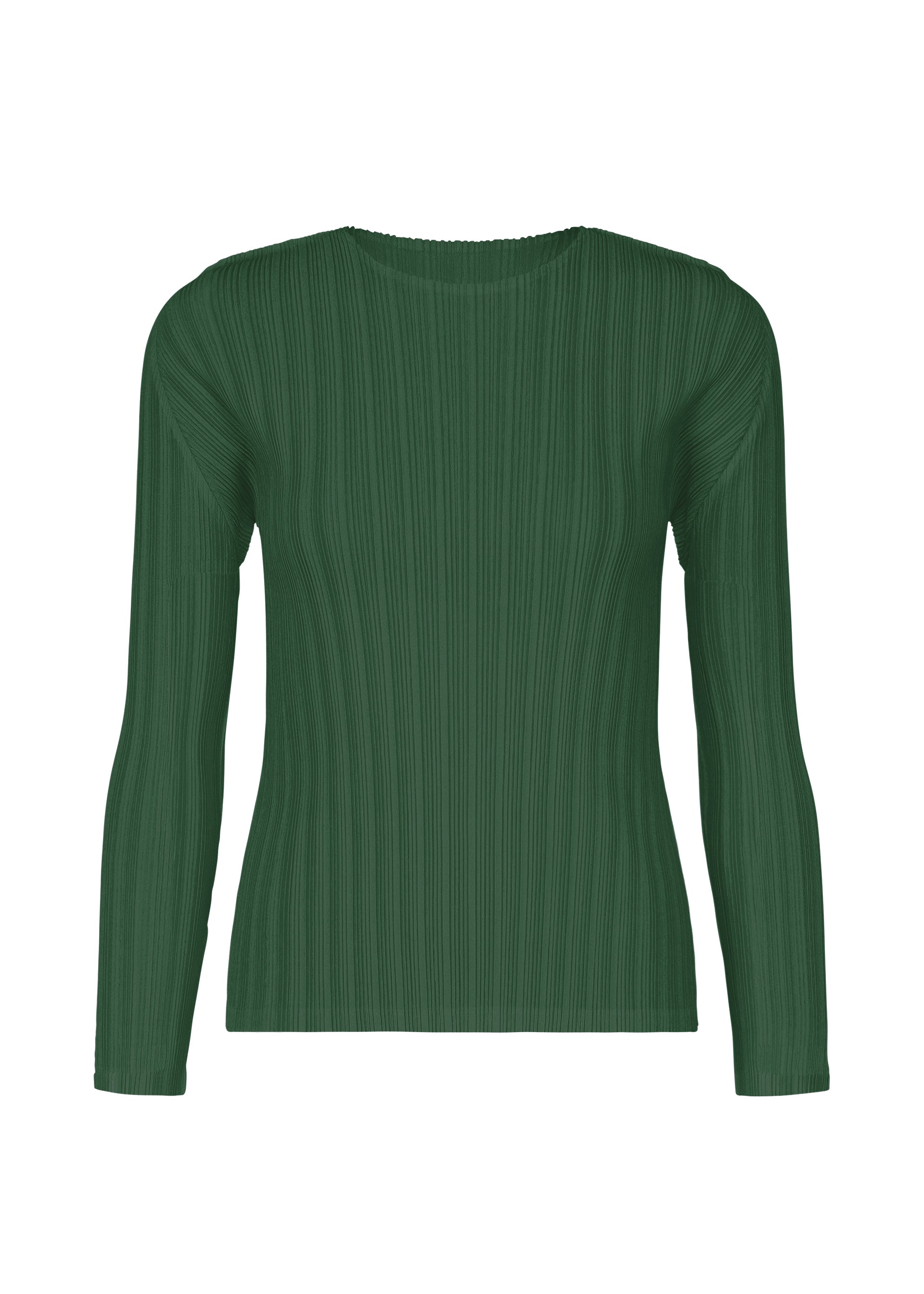 RIB PLEATS DECEMBER、ウィメンズ_トップス_トップ、グリーン