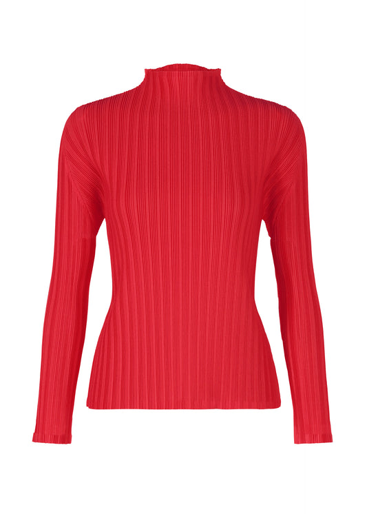 RIB PLEATS NOVEMBER、ウィメンズ_トップス_トップ、レッド