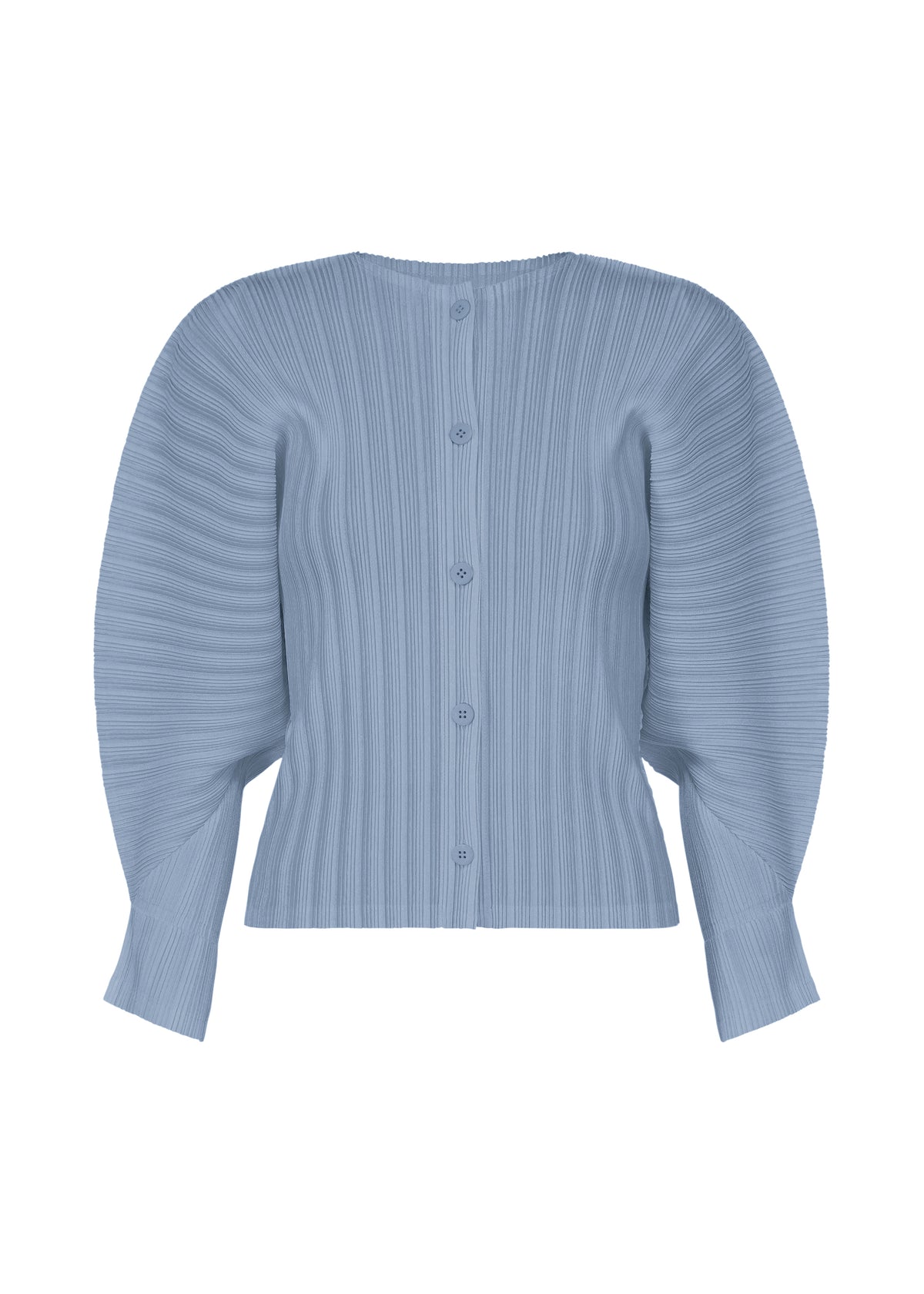 RIB PLEATS DECEMBER、ウィメンズ_トップス_カーディガン、ブルー