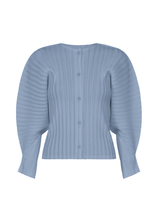 RIB PLEATS DECEMBER、ウィメンズ_トップス_カーディガン、ブルー