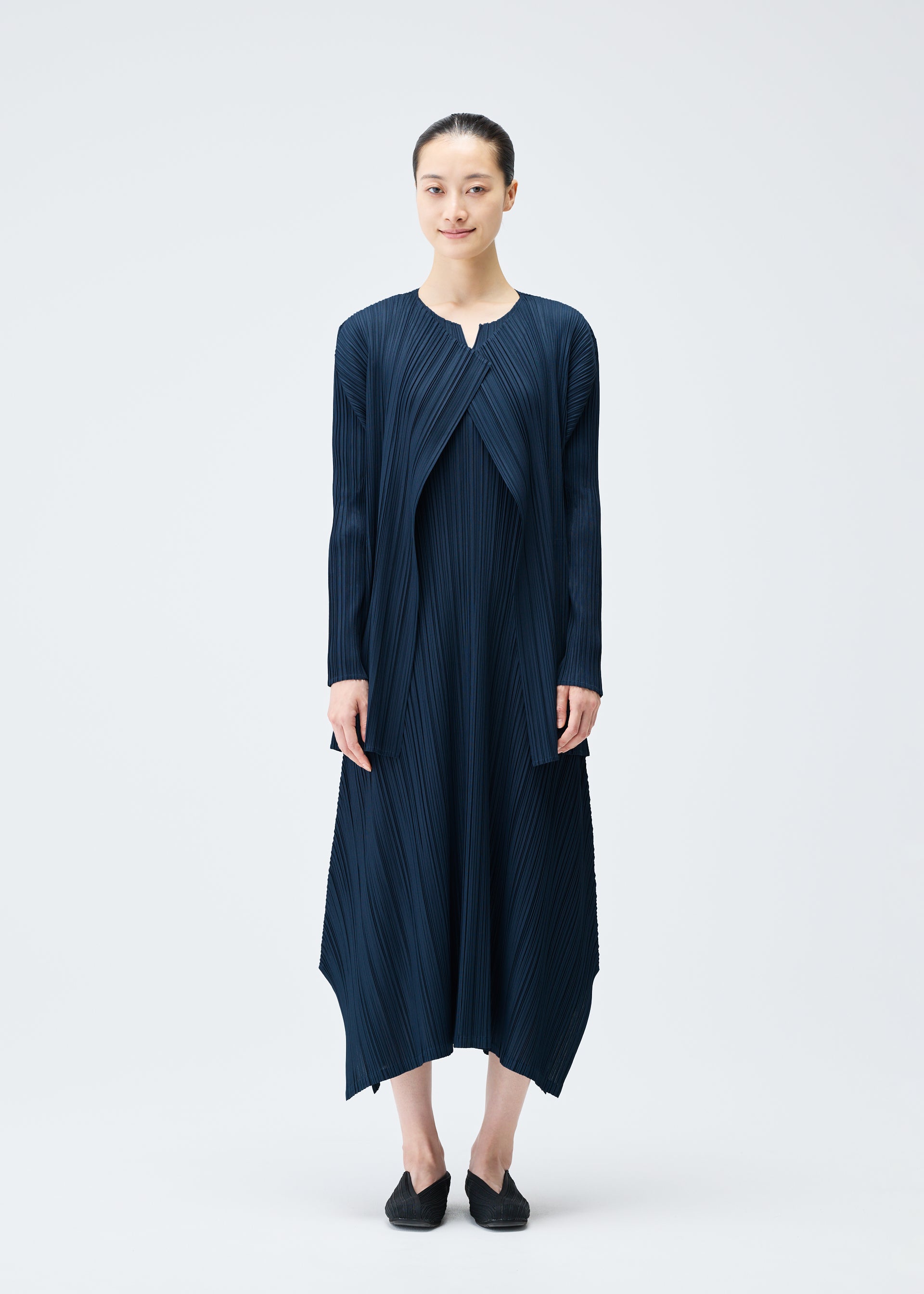 MELLOW PLEATS、ウィメンズ_トップス_カーディガン、着用画像1