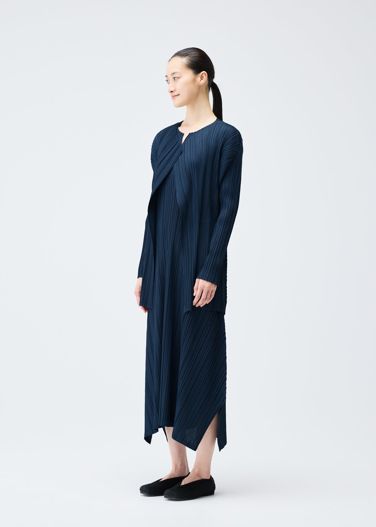 MELLOW PLEATS、ウィメンズ_トップス_カーディガン、着用画像2