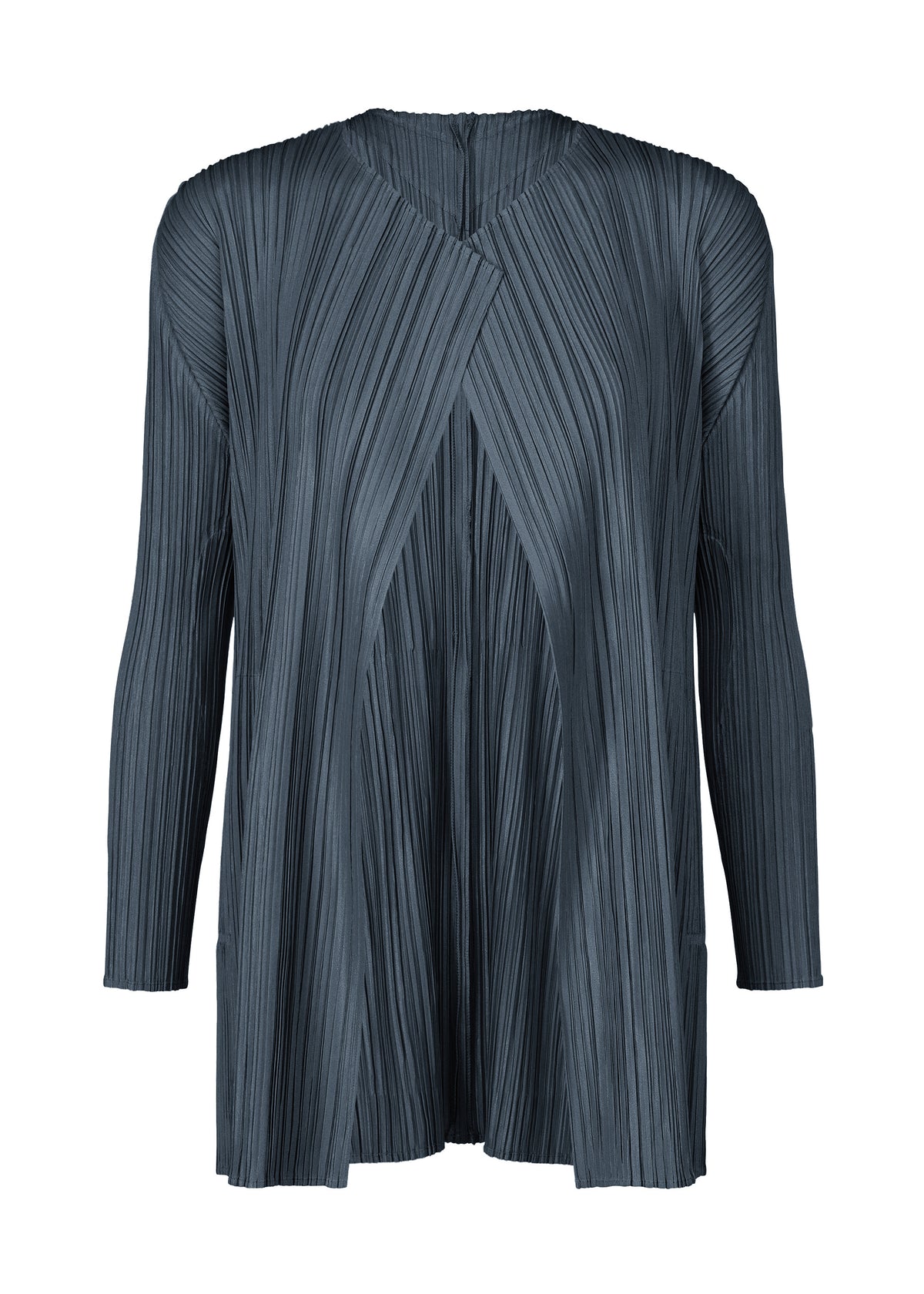 MELLOW PLEATS、ウィメンズ_トップス_カーディガン、ネイビー