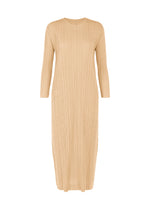 WOOL PLEATS、ウィメンズ_ワンピース、ベージュ