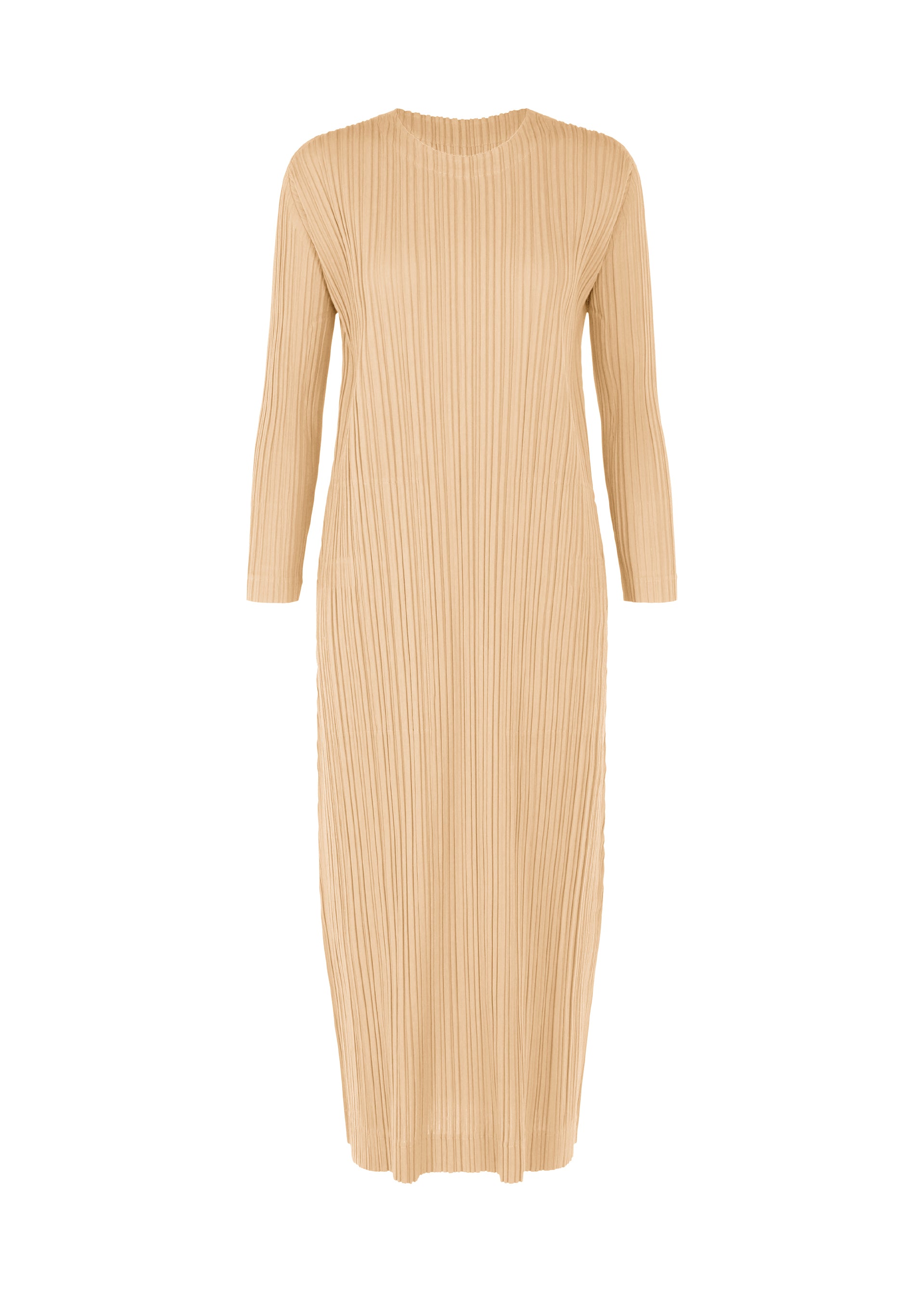 WOOL PLEATS、ウィメンズ_ワンピース、ベージュ