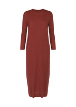 WOOL PLEATS、ウィメンズ_ワンピース、ブラウン