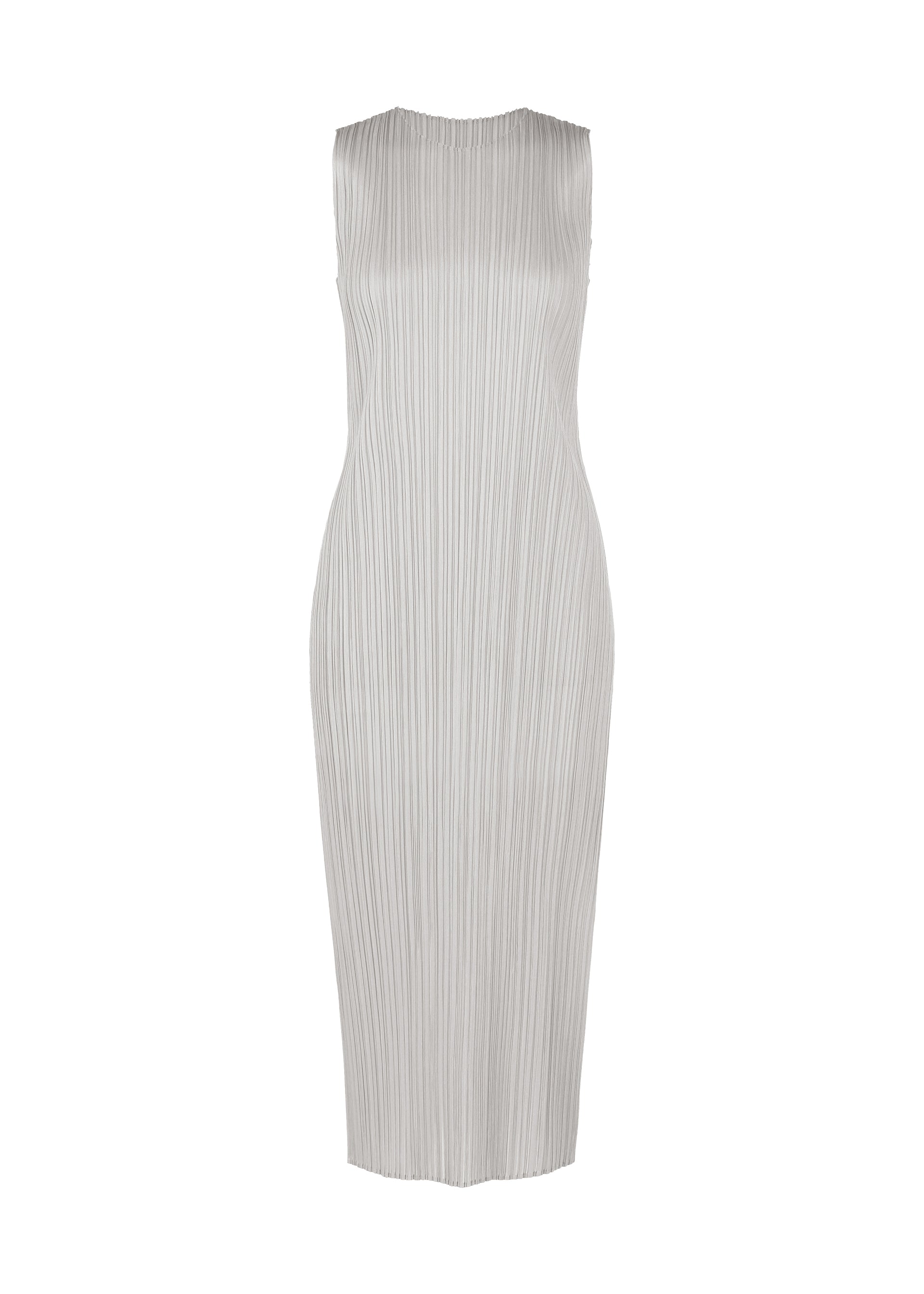 極美品✨PLEATS PLEASE ロングワンピース　グレー　スリット入り 極美品✨PLEATS PLEASE プリーツ ロングワンピース グレー