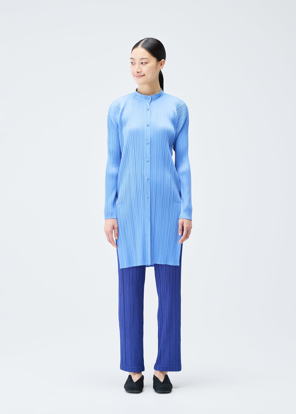 PLEATS SHIRT、ウィメンズ_トップス_シャツ、着用画像1