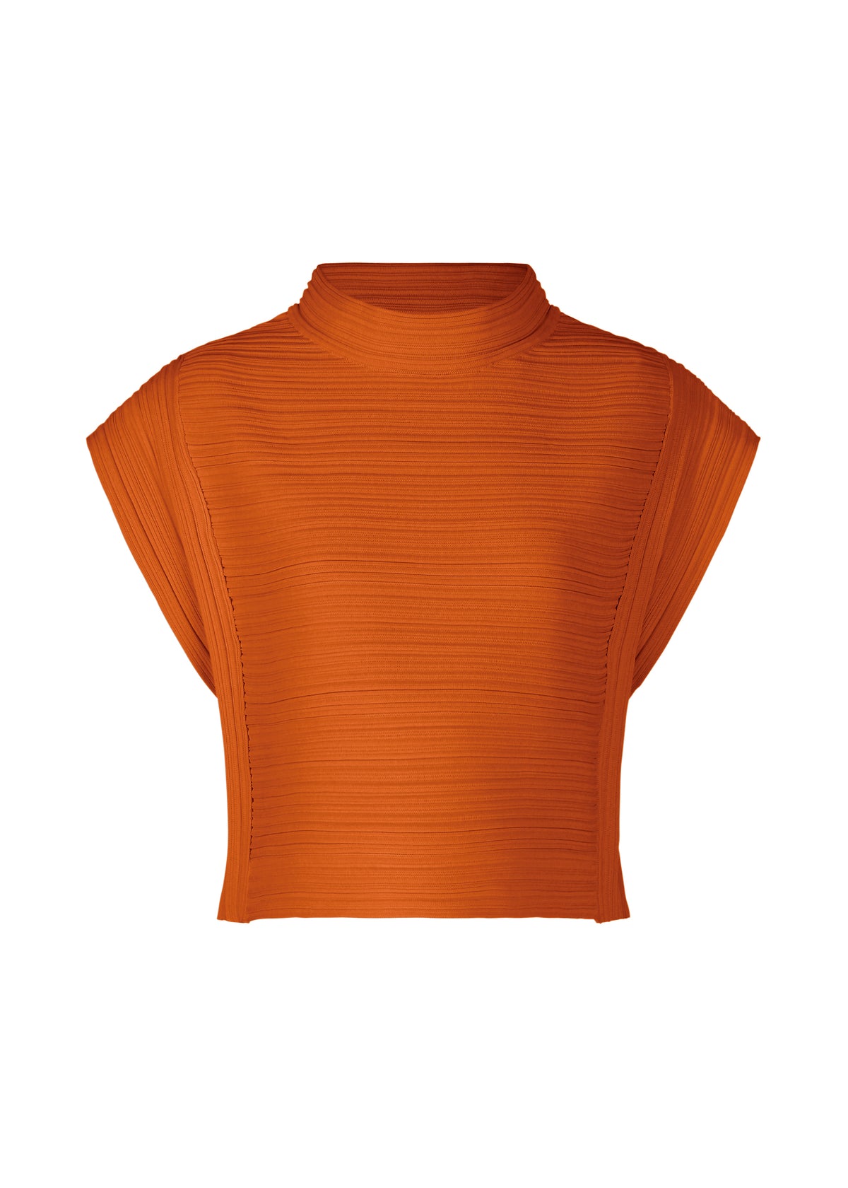 CREPE KNIT、ウィメンズ_トップス_ベスト、オレンジ