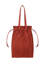PLEATS TOTE BAG、バッグ&財布_トートバッグ、レッド