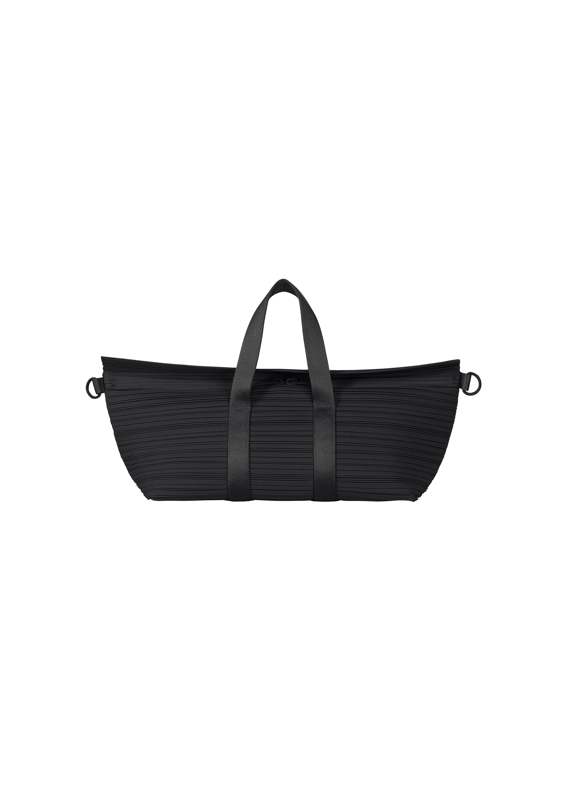 PLEATS BOSTON BAG、バッグ&財布_ハンドバッグ、ブラック