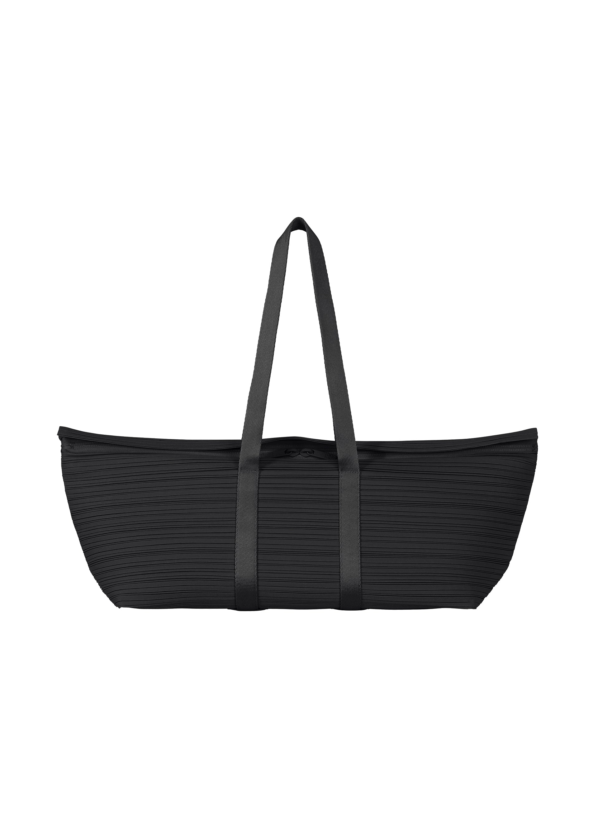 PLEATS BOSTON BAG、バッグ&財布_ハンドバッグ、ブラック
