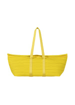 PLEATS BOSTON BAG、バッグ&財布_ハンドバッグ、イエロー