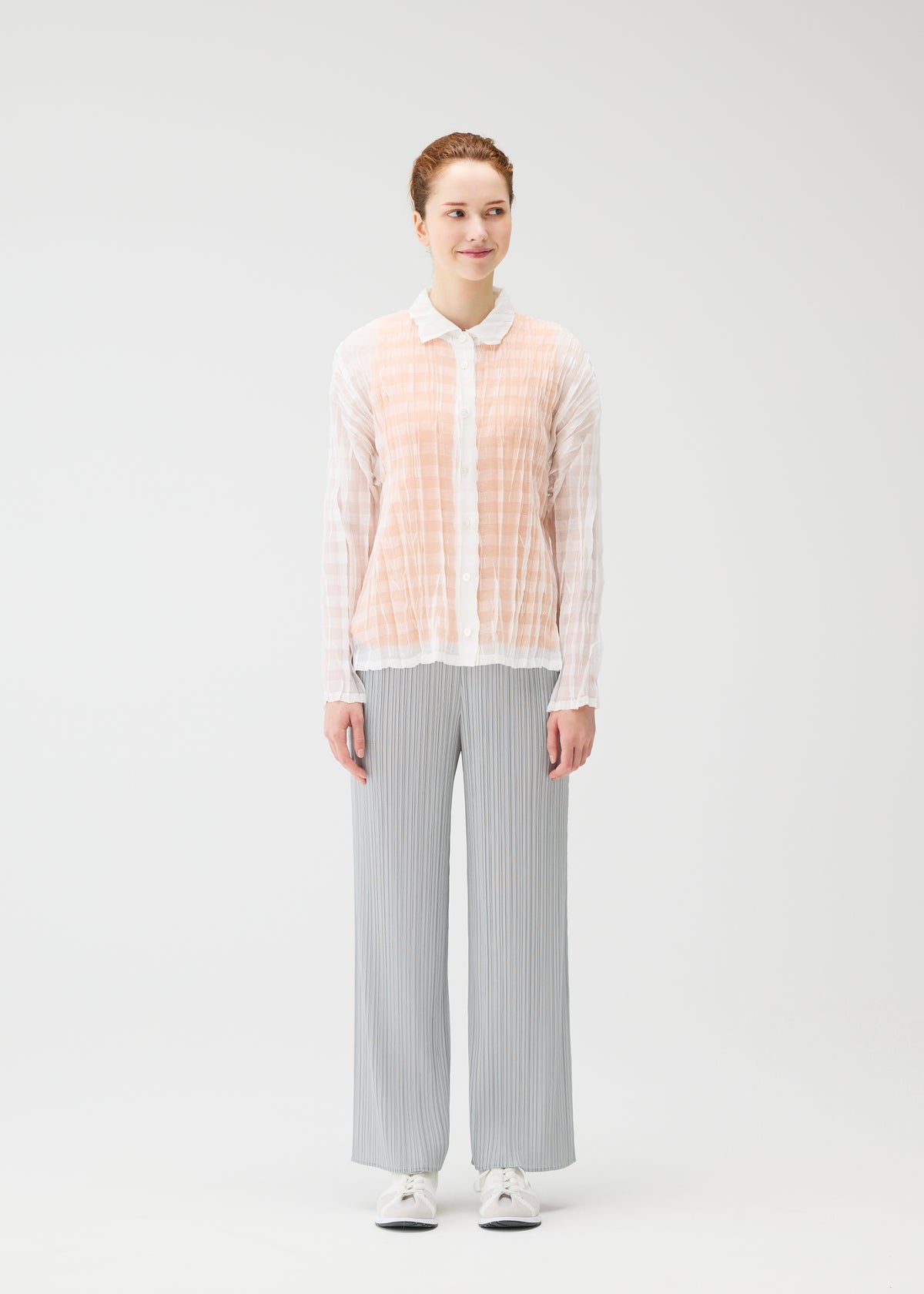 TWISTED BORDER SHIRT、ウィメンズ_トップス_シャツ、着用画像1