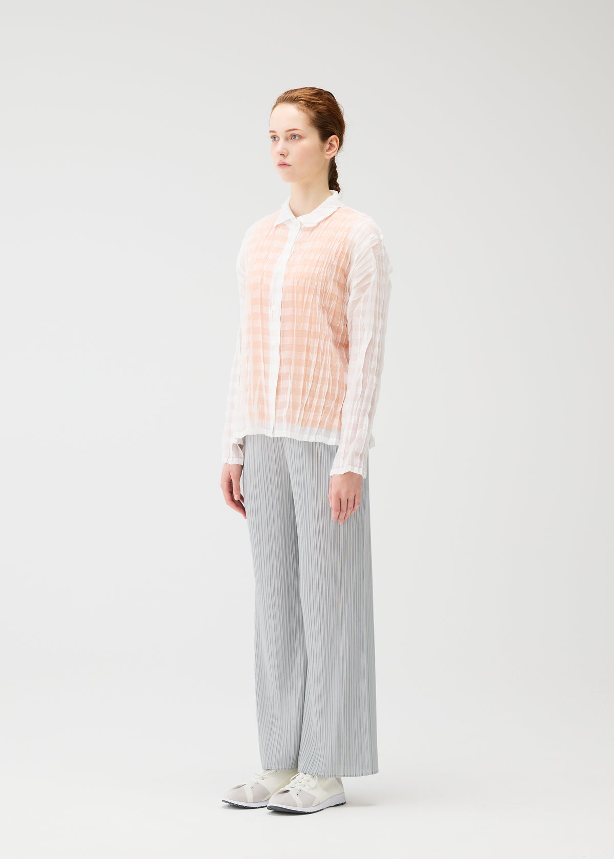 TWISTED BORDER SHIRT、ウィメンズ_トップス_シャツ、着用画像2