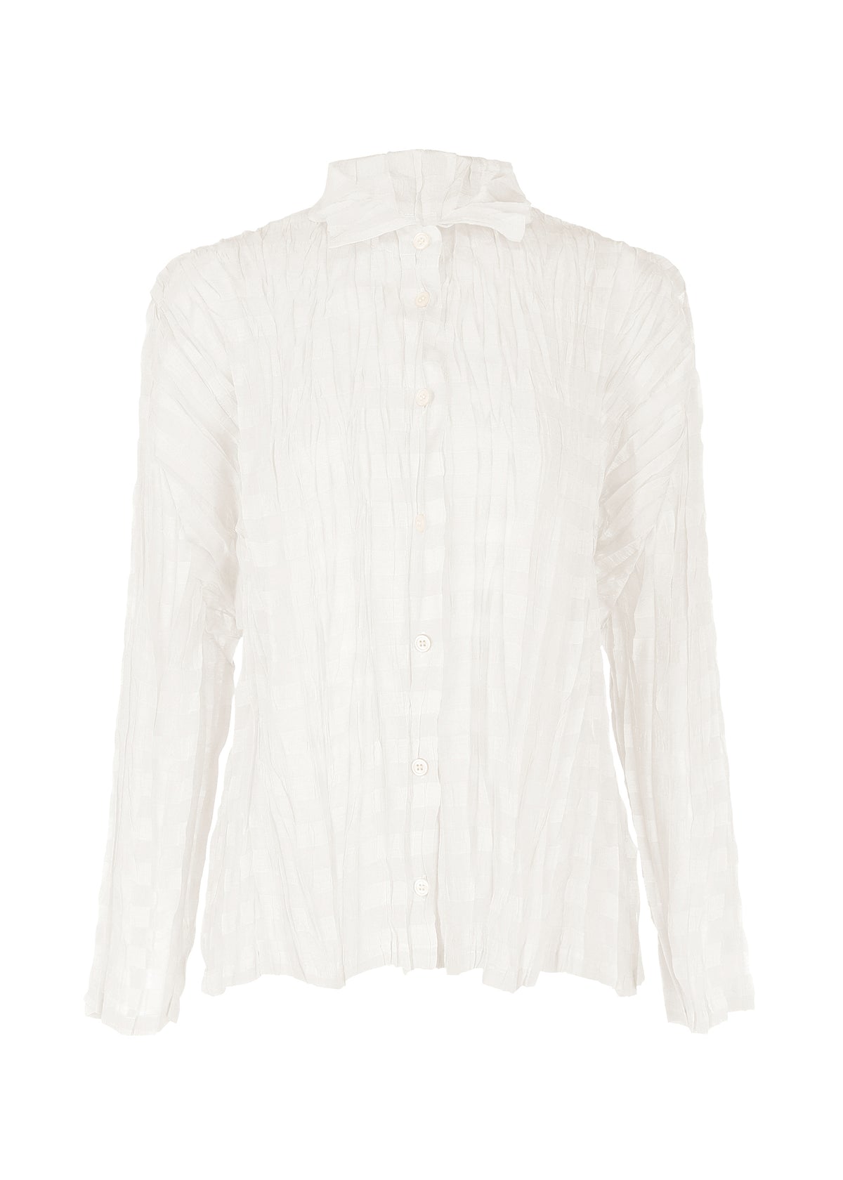 TWISTED BORDER SHIRT、ウィメンズ_トップス_シャツ、ホワイト