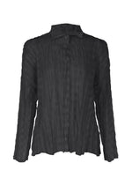TWISTED BORDER SHIRT、ウィメンズ_トップス_シャツ、ブラック