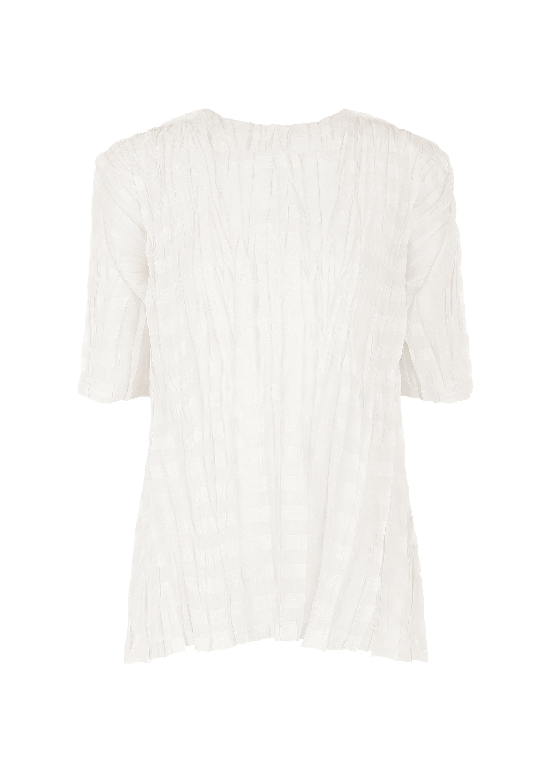 TWISTED BORDER SHIRT、ウィメンズ_トップス_トップ、ホワイト