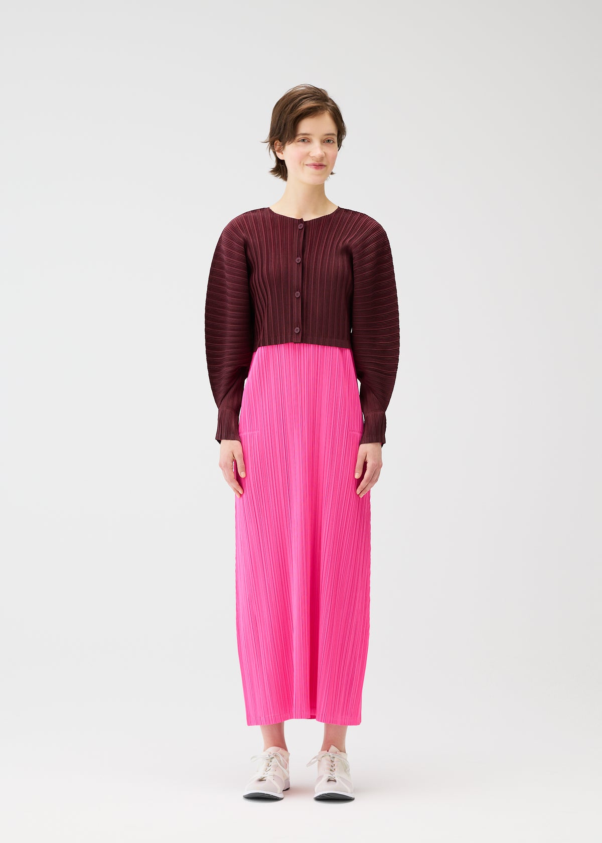 RIB PLEATS JANUARY、ウィメンズ_トップス_カーディガン、着用画像1